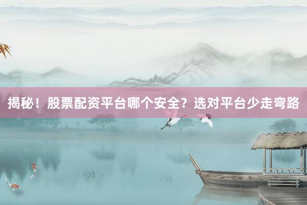 揭秘！股票配资平台哪个安全？选对平台少走弯路