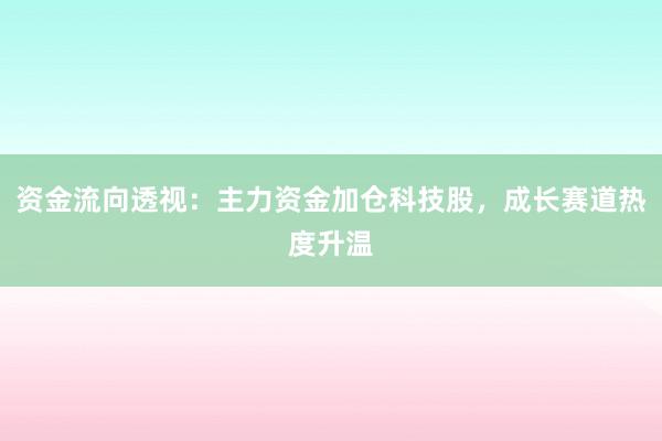 资金流向透视：主力资金加仓科技股，成长赛道热度升温